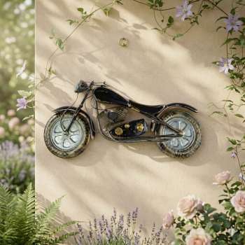 Stilvolles Wandbild Motorrad aus Metall - Dekoration